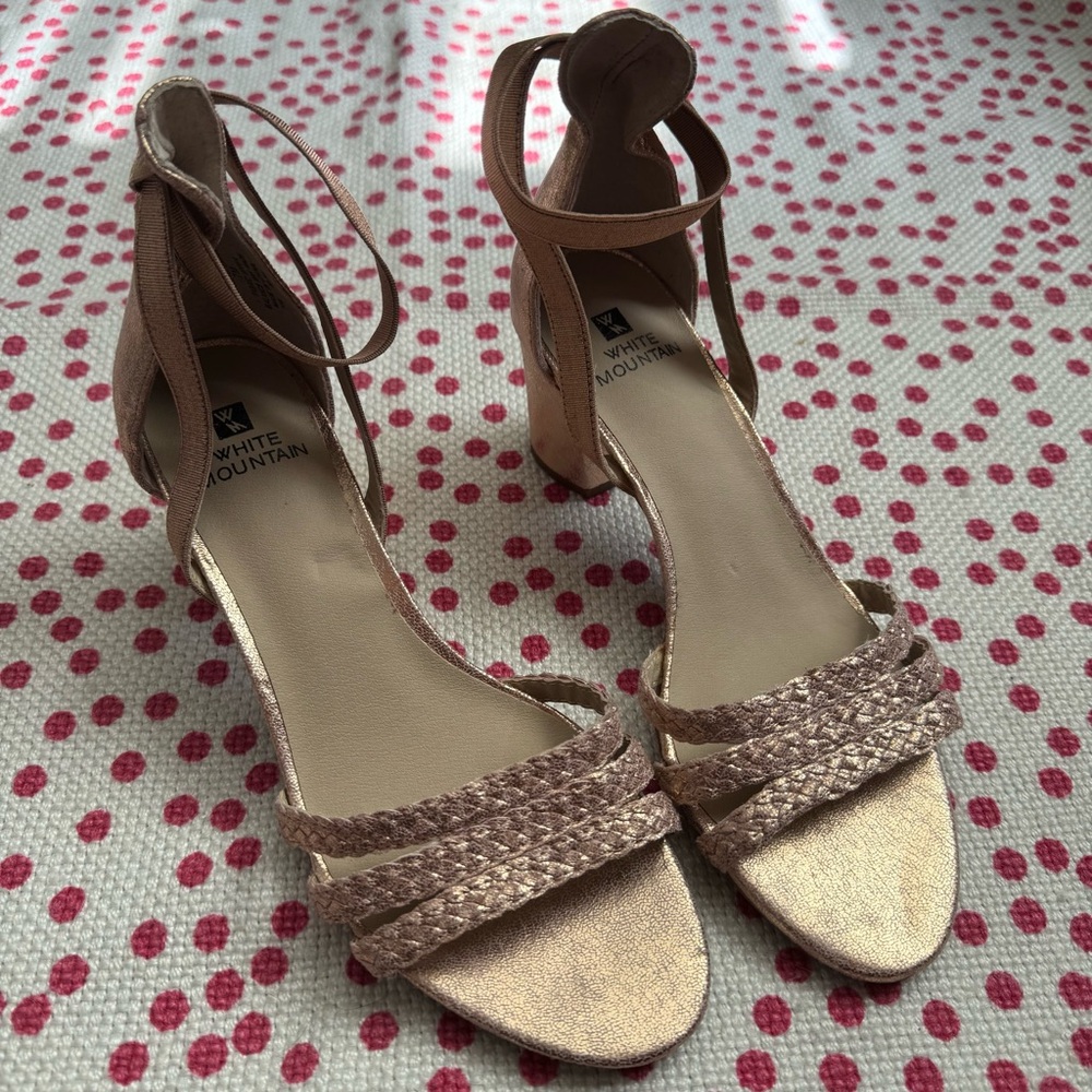 White Mountain Ankle Strap Heels